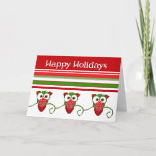 Cute Owl Christmas Card