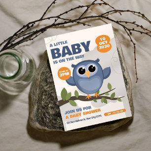 Cute Owl Classic Baby Shower Invitation