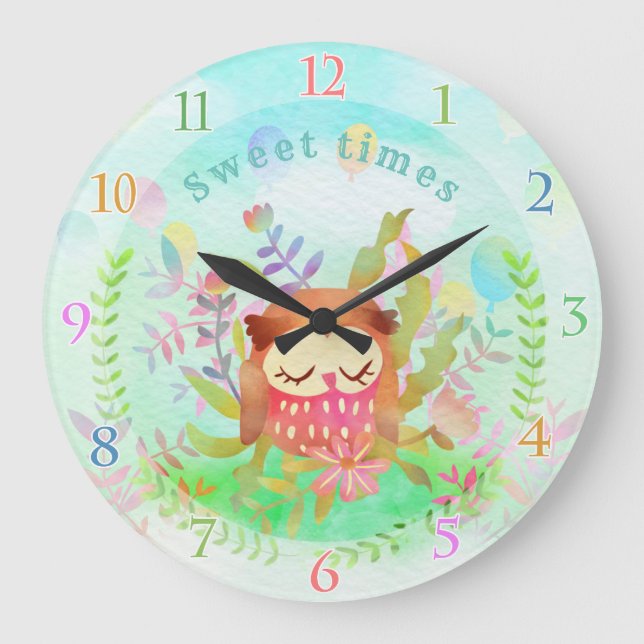 Cute Owl Clock (Front)