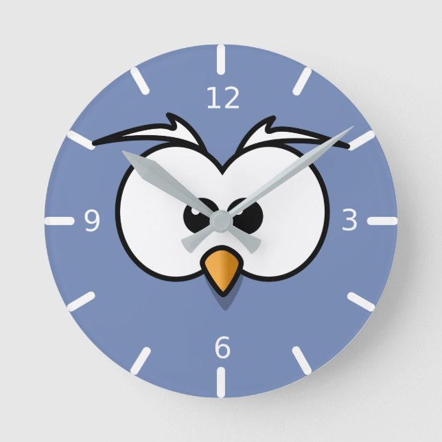 Cute Owl Eyes - Personalise Your Own Round Clock (Front)