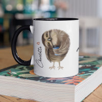 Cute Owl Funny Coffee Script Personalised Name
