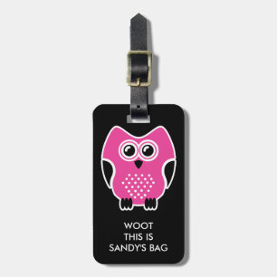 Cute Owl Funny Luggage Tag