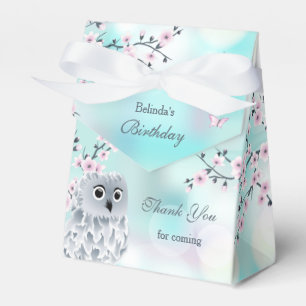 Cute Owl Girls Birthday Thank You Favour Box