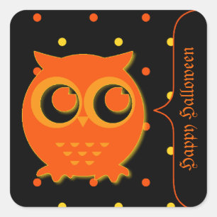 Cute Owl Halloween Stickers