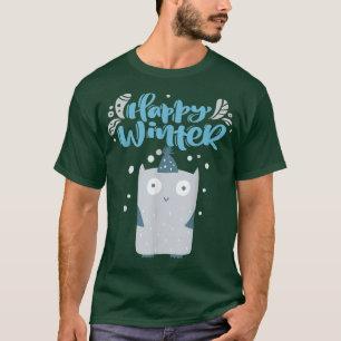 Cute Owl Happy Winter, Be Joyful cute Owl Xmas Hol T-Shirt