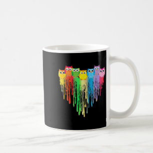 Cute Owl Heart Lgbtq Proud Gay Pride Month Colourf Coffee Mug