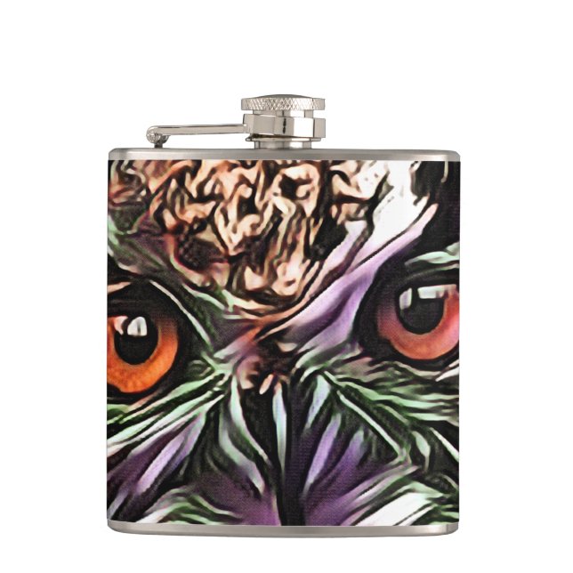 CUTE OWL   HIP FLASK (Front)