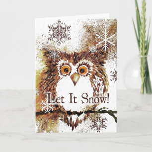 Cute Owl Holiday Card