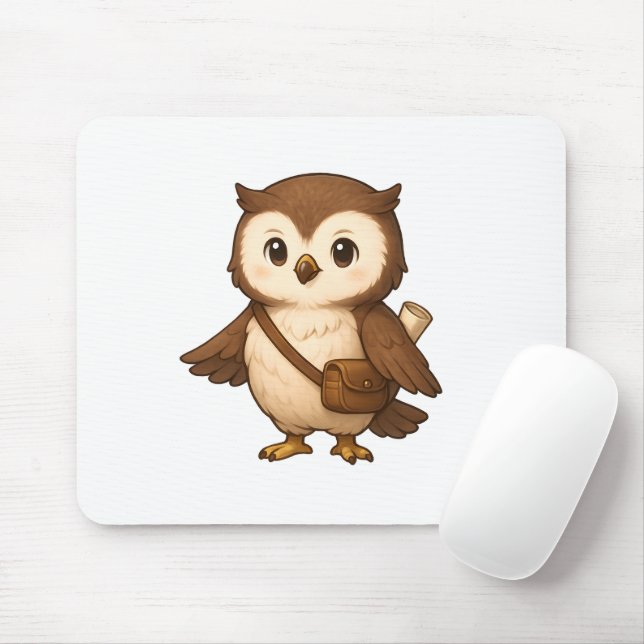 Cute Owl Illustration – Okojo and Friends Illust Mouse Pad (With Mouse)