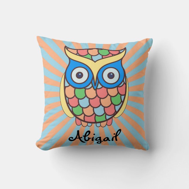 Cute Owl Kids Room Cushion (Front)