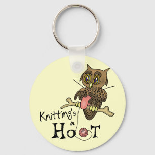Cute Owl Knitting Keychain