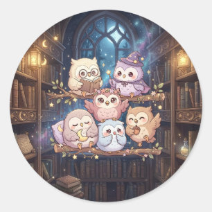 Cute Owl Library Sticker