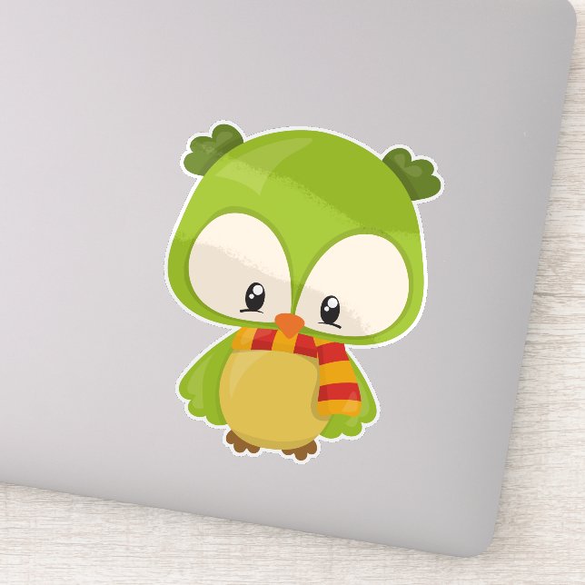 Cute Owl, Little Owl, Baby Owl, Owl With Scarf (Detail)