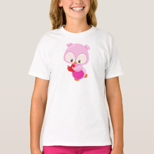 Cute Owl, Little Owl, Hearts, Owl In Love T-Shirt