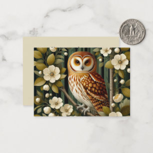 Cute owl lovers add message card