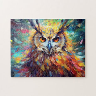 Cute owl lovers bird jigsaw puzzle