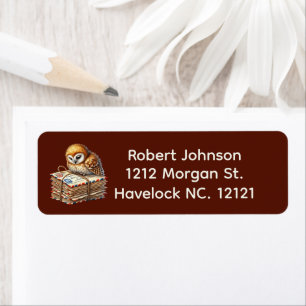 Cute owl lovers mailing return address label