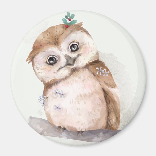 Cute Owl Magnet (Front)