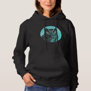 Cute Owl Moon Nature Wildlife Forest Animals Hoodie