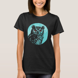 Cute Owl Moon Nature Wildlife Forest Animals Pullo T-Shirt