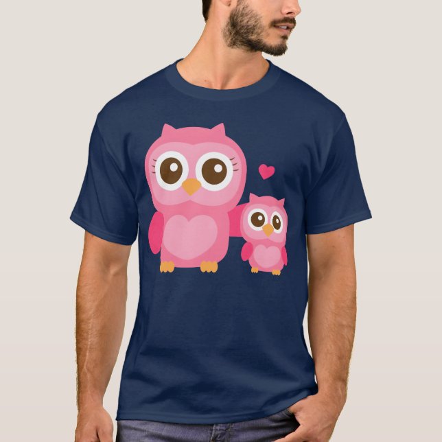Cute Owl Mother and Daughter friends T-Shirt (Front)