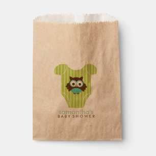 Cute Owl Outfit Boy Baby Shower Favour Bag