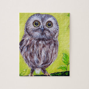 Cute Owl Painting Jigsaw Puzzle