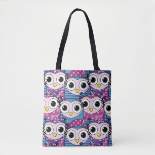 Cute Owl Pattern Tote Bag