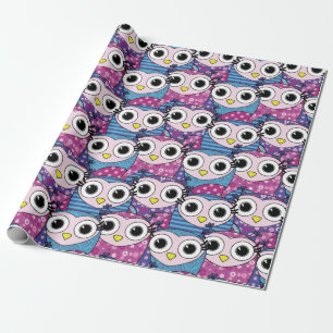 Cute Owl Pattern Wrapping Paper