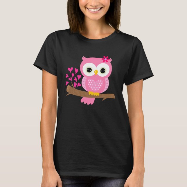 Cute Owl  Pink   Women's T-Shirt (Front)