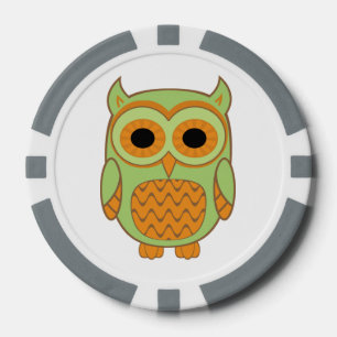 Cute Owl Poker Chips