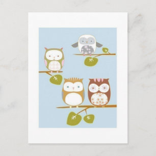 Cute owl postcard