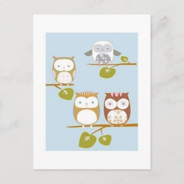 Cute owl postcard (Front)