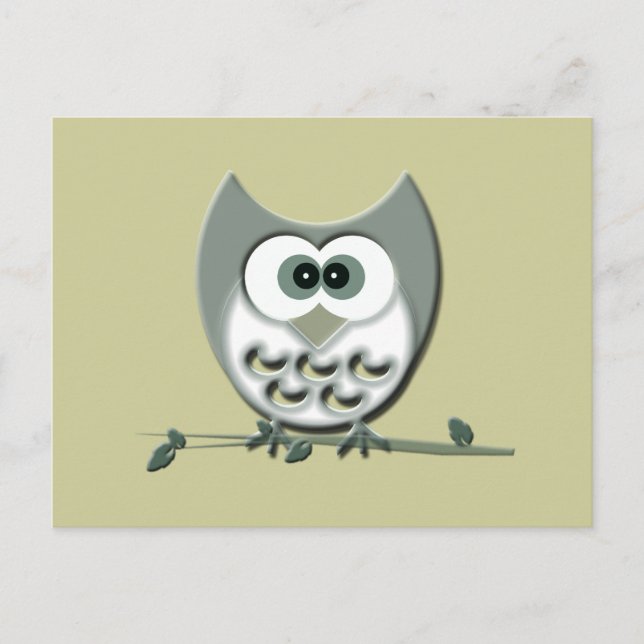 Cute Owl Postcard (Front)