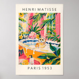 Cute Owl Poster, Bird Lover Gift, Pink Henri Matis Poster
