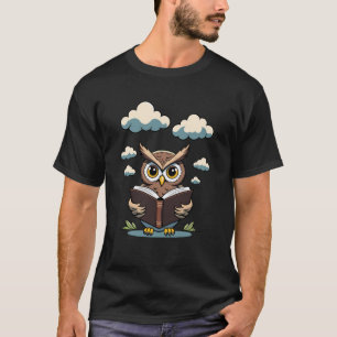 Cute Owl Reading Book Back to School Teacher T-Shirt