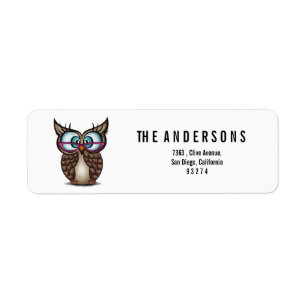 cute owl  return address label