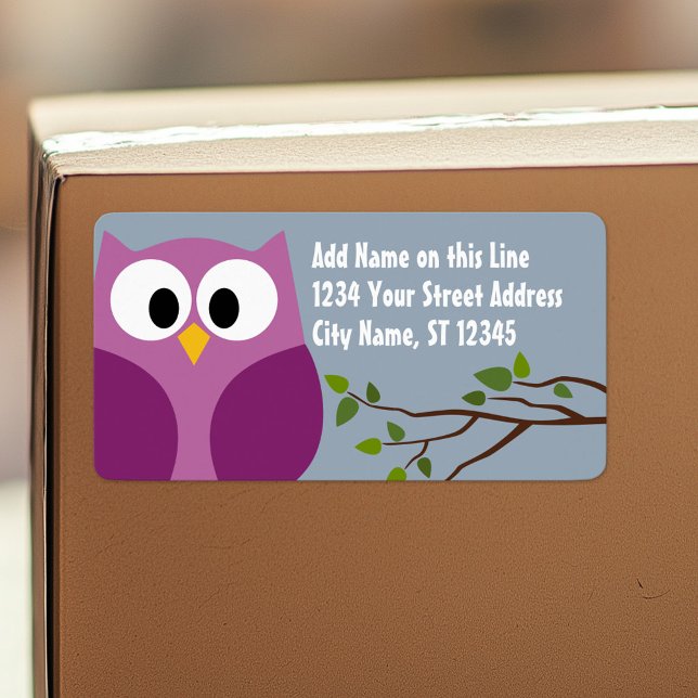 Cute Owl - Return Address Labels (Personalized return address label)