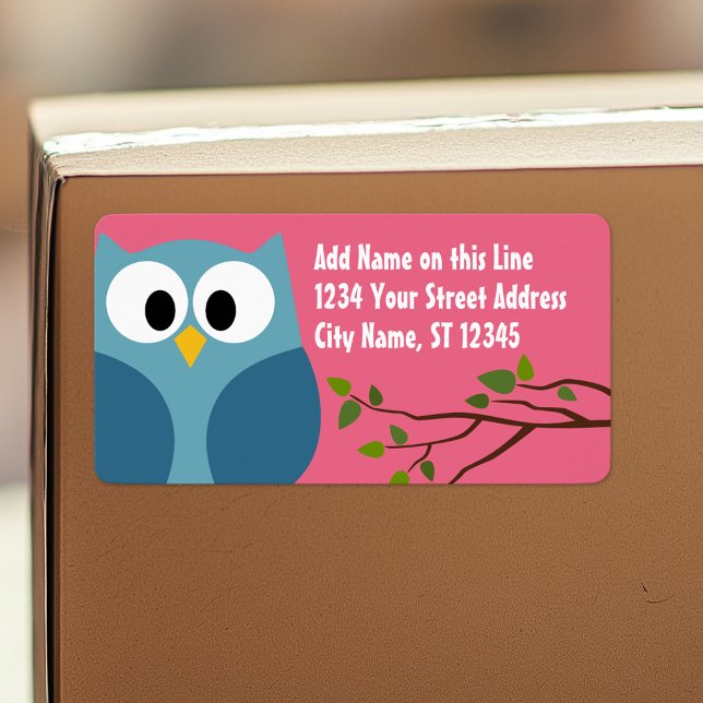 Cute Owl - Return Address Labels (Personalized return address label)