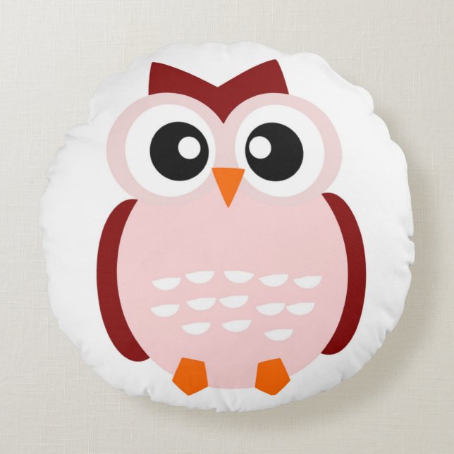 CUTE OWL ROUND CUSHION (Front)