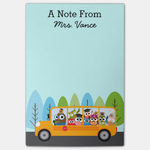 Cute Owl School Bus Driver Teacher Post-it Notes