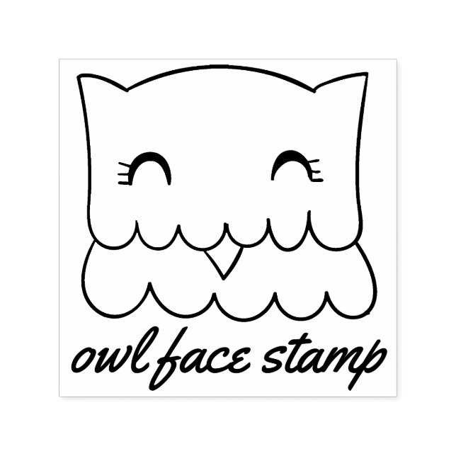 Cute Owl Script Self-inking Stamp (Design)