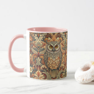Cute Owl Style William Morris Mug