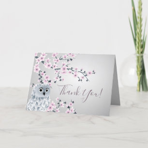 Cute Owl Thank You Card
