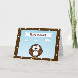 Cute Owl Thank You Cards