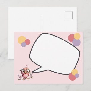 Cute Owl Thought Bubble Postcard