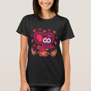 Cute Owl Valentines Day Gift Bird Owl T-Shirt