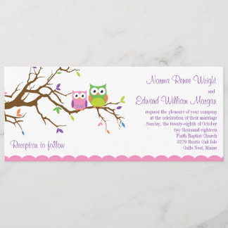 Cute Owl Wedding Invitation