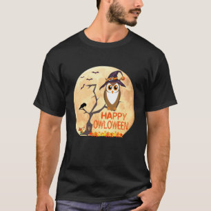 Cute Owl Wishing You a Happy Halloween Apparel Men T-Shirt