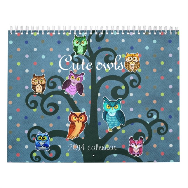 Cute owls art calendar (Cover)